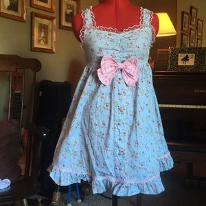 Light blue floral umpire jumper skirt